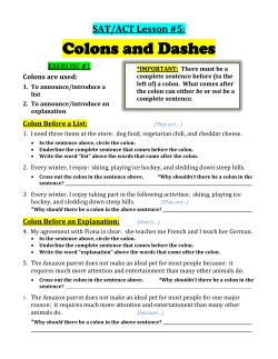 SAT/ACT Grammar Lesson 5