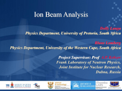 Ion Beam Analysis