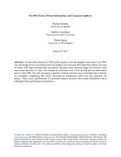 Pre-IPO Trusts, Private Information, and Corporate Spillover Michael