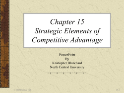 Chapter 15 Strategic Elements of Competitive Advantage