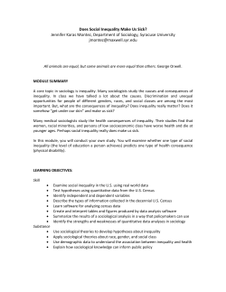 Disability Inequality - Social Science Data Analysis Network