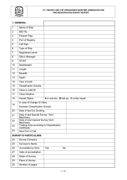 condition survey report - St Vincent and The Grenadines Maritime