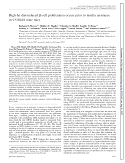 cell proliferation occurs prior to insulin resistance in C57Bl/6J male