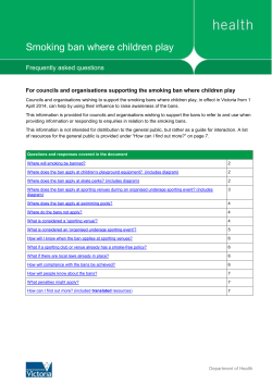 FAQ - Smoking ban where children play