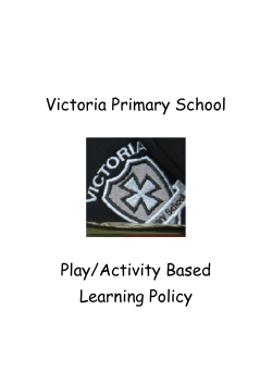 Policy for play - Victoria Primary School