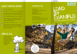 LeaD BY eXamPLe! - International Slackline Association