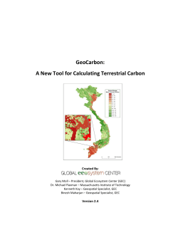 GeoCarbon: A New Tool for Calculating Terrestrial Carbon