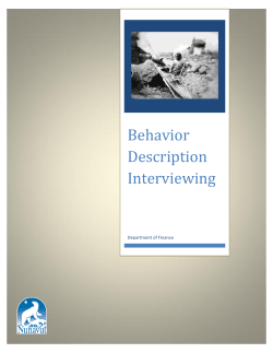 Behavior Description Interviewing