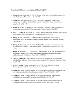 Complete Publication List (updated March 6, 2017)