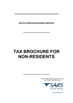 Tax Brochure for Non Residents