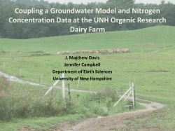 Coupling a Groundwater Model and Nitrogen Concentration Data at