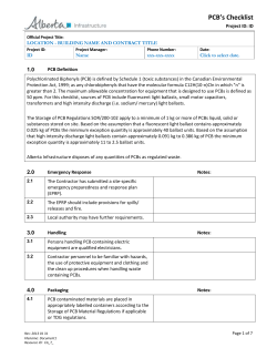PCB Checklist - Alberta Infrastructure