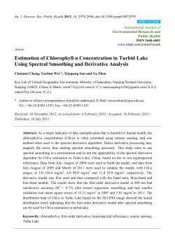 Estimation of Chlorophyll-a Concentration in Turbid Lake