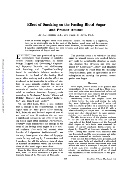 Effect of Smoking on the Fasting Blood Sugar