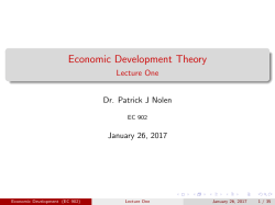 Economic Development Theory