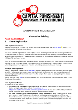 Capital Punishment Competitor Briefing 2015