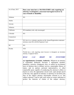 Does your state have a MANDATORY rule requiring an attorney to