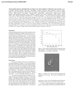 Non-random spatial distribution of impacts in the Stardust Cometary
