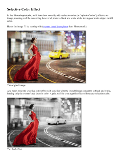 And here`s what the selective color effect will