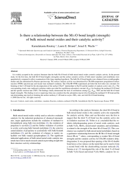Is there a relationship between the M=O bond