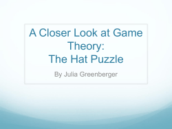 A Closer Look at Game Theory: The Hat Puzzle