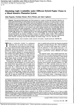 Simulating Light Availability under Different Hybrid - Sortie-ND
