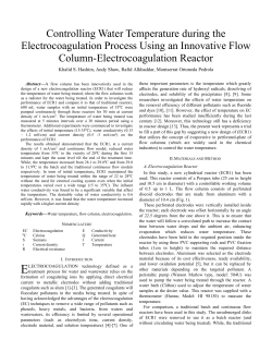 Controlling Water Temperature during the Electrocoagulation