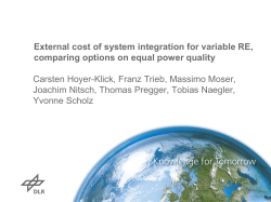 External costs of system integration for variable RE