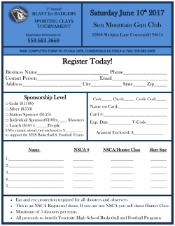 Blast for Badgers 2017 Registration Form