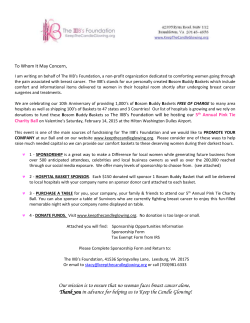 Sponsorship Form - The IIIB`s Foundation