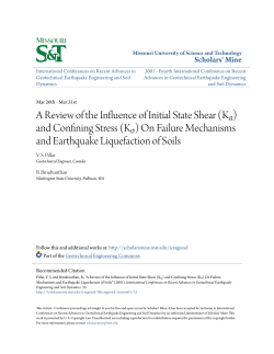 A Review of the Influence of Initial State Shear