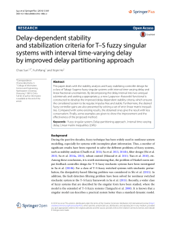 Delay-dependent stability and stabilization criteria for T&ndash;S fuzzy