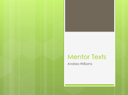 Mentor Texts PPT