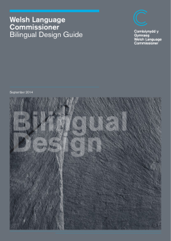 Welsh Language Commissioner Bilingual Design Guide