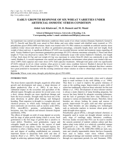 early growth response of six wheat varieties under artificial osmotic