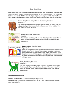 Color Read-Aloud Kids usually learn their colors