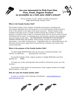 Are you interested in Pick-Your-Own Free, Fresh, Organic Produce
