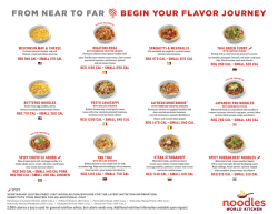 FROM NEAR TO FAR BEGIN YOUR FLAVOR JOURNEY