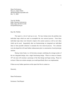 Idaho National Laboratory - Interdisciplinary Capstone Design @ UI