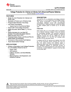 Stackable Secondary Voltage Protector for 3 to 6 Series Li Cells