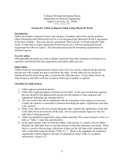 Tables - Auburn University