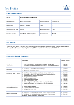 Job profile