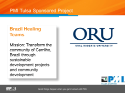 Slides for PMIT ORU Brazil Presentation