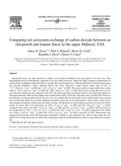 Comparing net ecosystem exchange of carbon dioxide between an