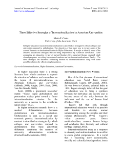 Three Effective Strategies of Internationalization in American