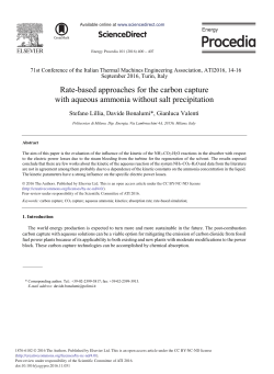 Rate-based Approaches for the Carbon Capture