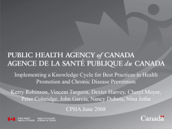Presentation - Canadian Public Health Association
