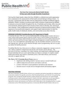 Part Time Temp Peer Community Mental Health Worker