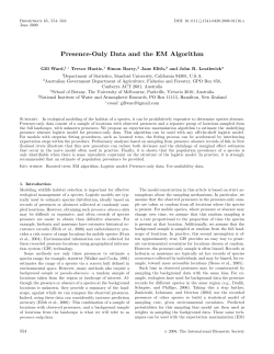 Presence-only data and the EM algorithm.