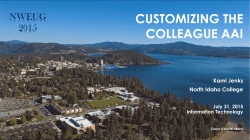 Customizing the Colleague Admissions Application